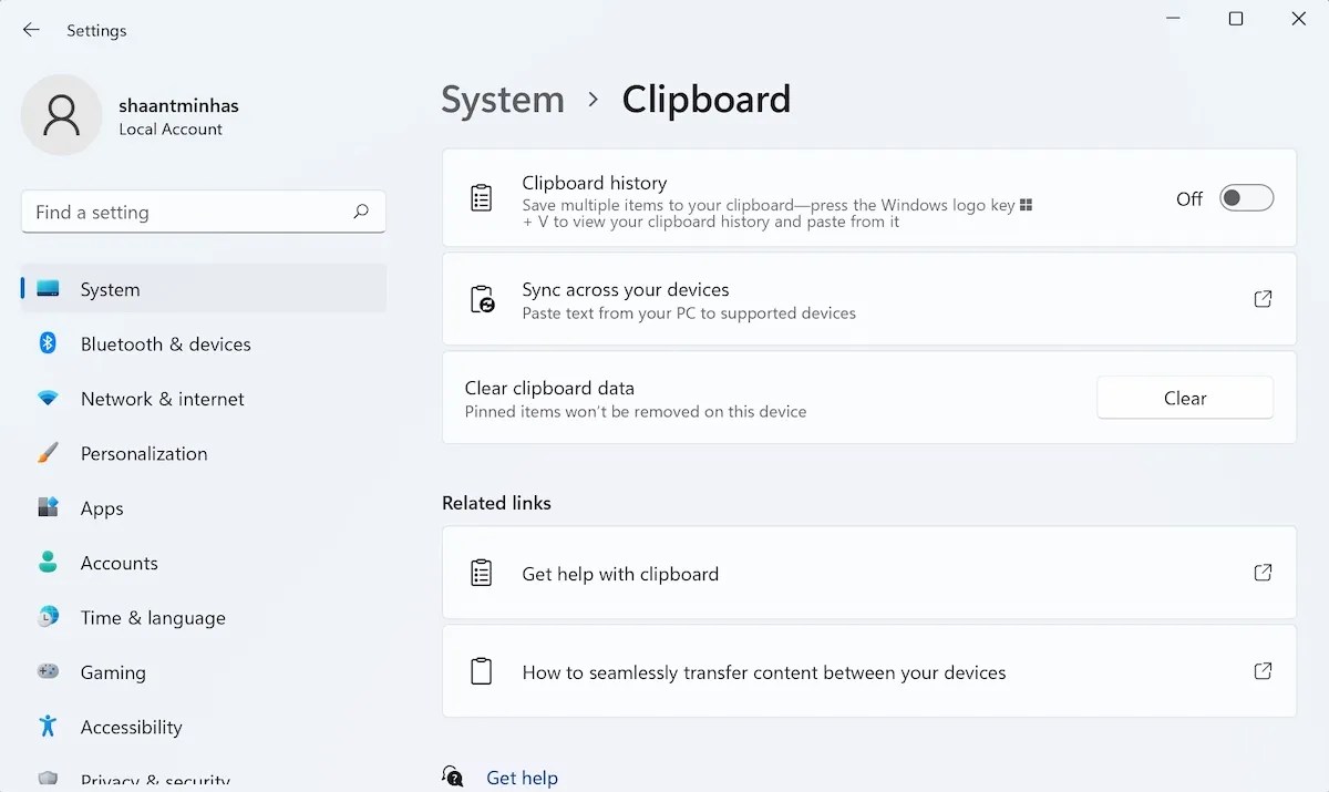 How to Turn On the Clipboard History on Windows 11