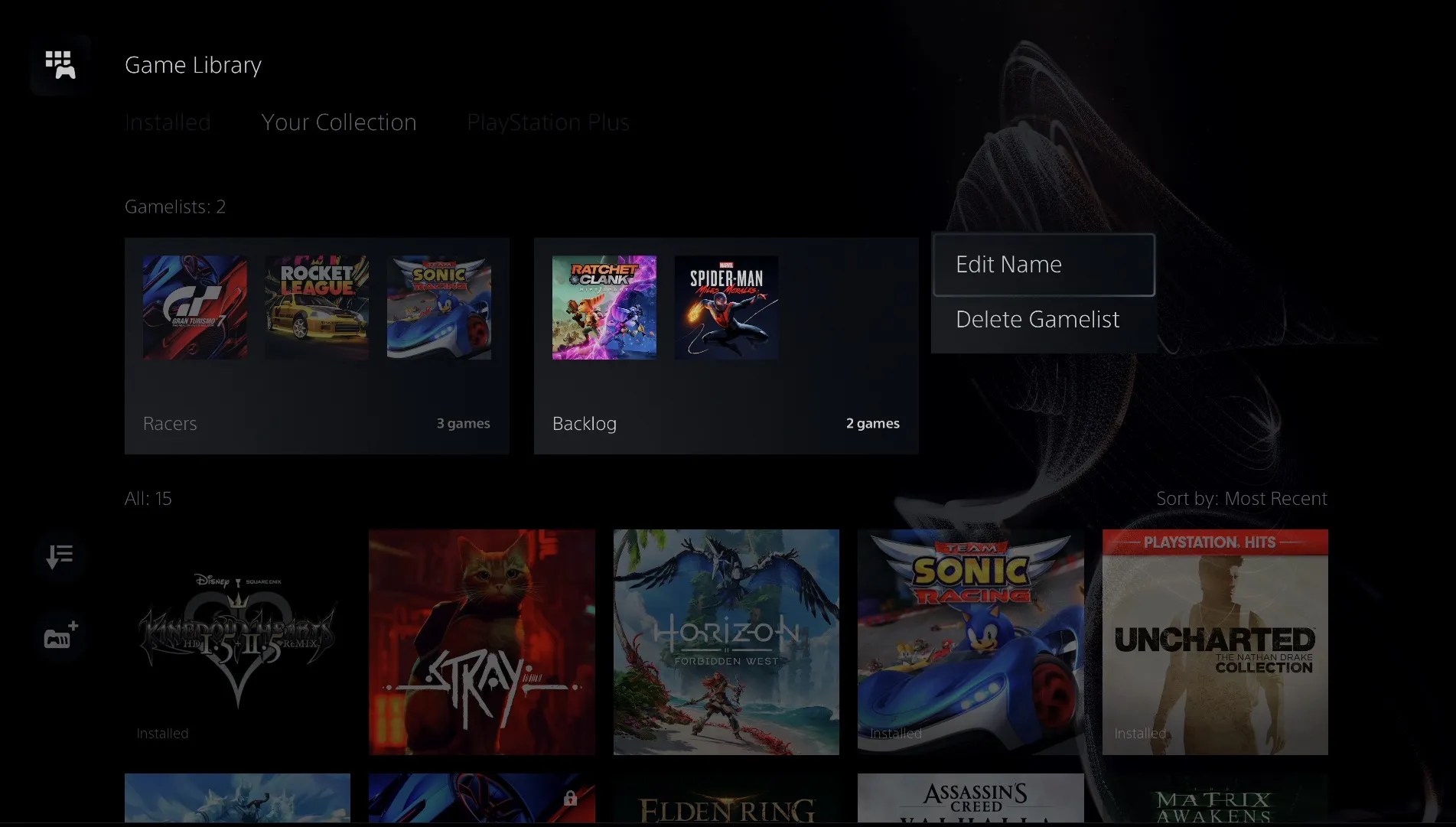 How to Use Gamelists to Keep Your PS5 Games Organized