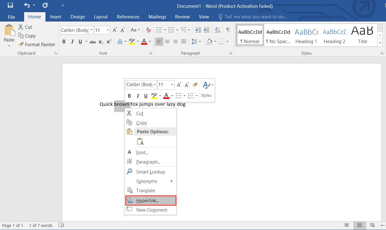 How to Insert a Hyperlink in Microsoft Word