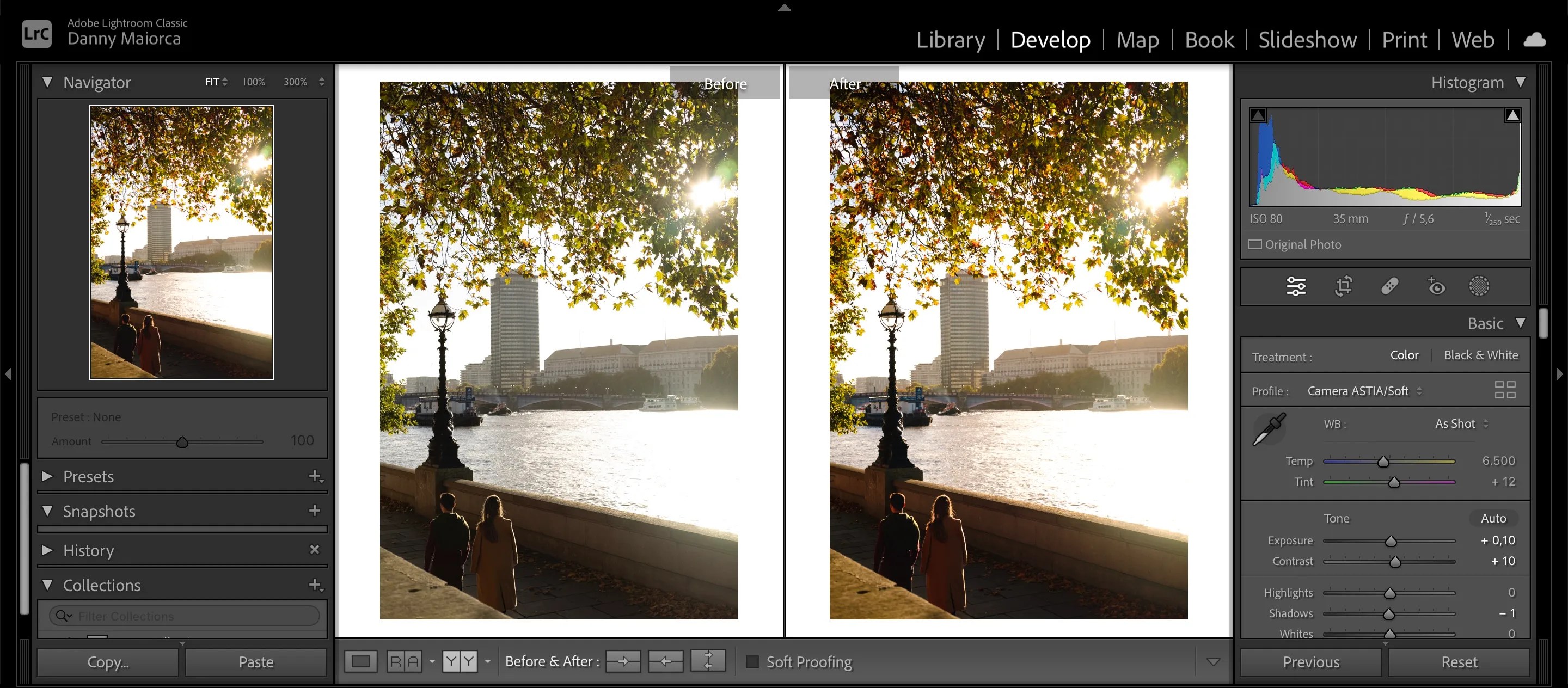 How to Compare Lightroom Edits to the Original Image