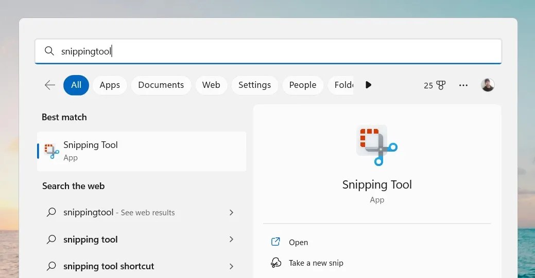 How to Open the Snipping Tool in Windows 11