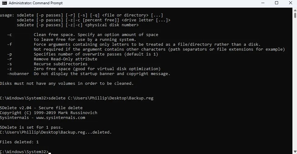 Permanently Delete Files and Clean Up Your Storage with Sysinternals