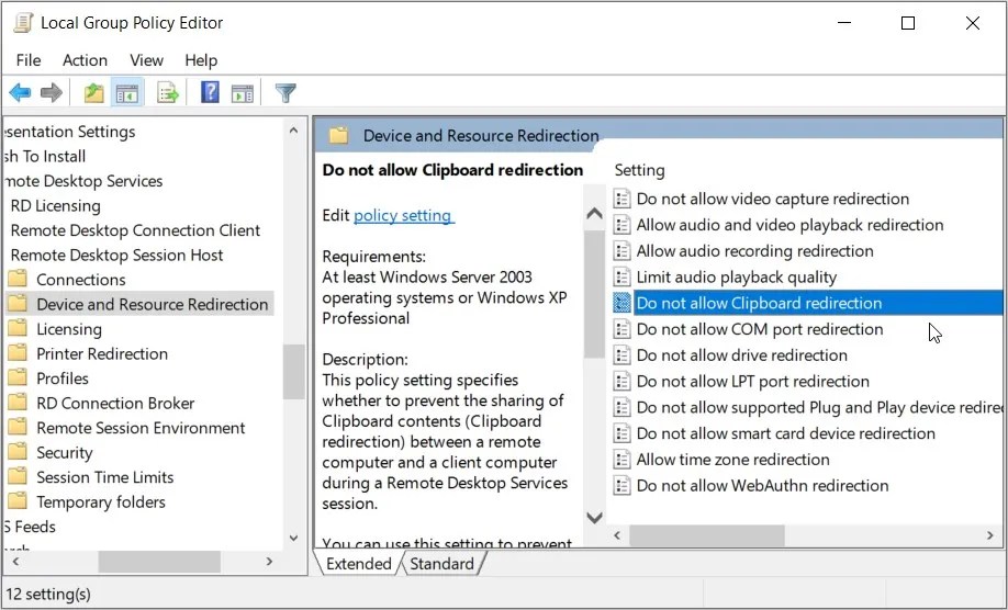 Unable to Copy and Paste to a Remote Desktop Session on Windows? Try