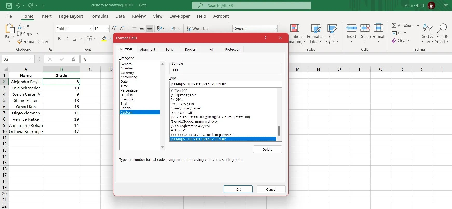 How to Use Custom Formatting in Excel