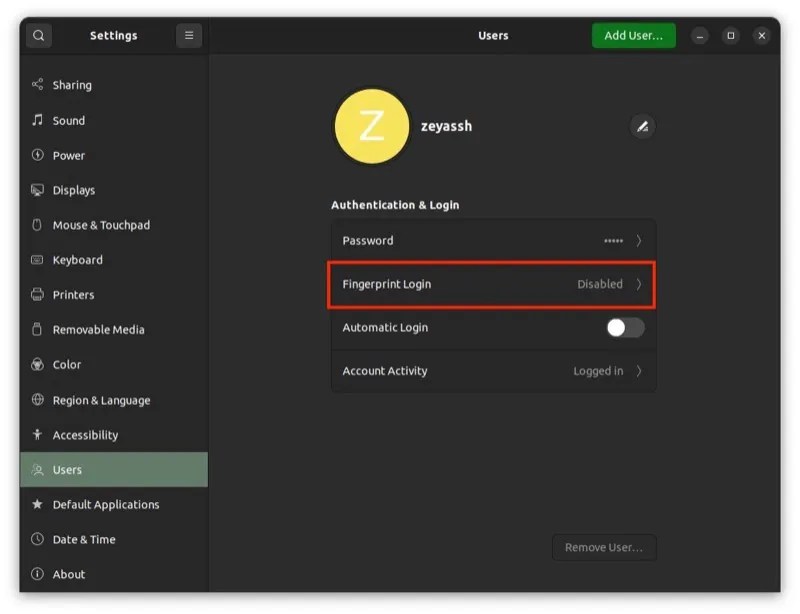 How to Enable Fingerprint Login on a Laptop Running Ubuntu