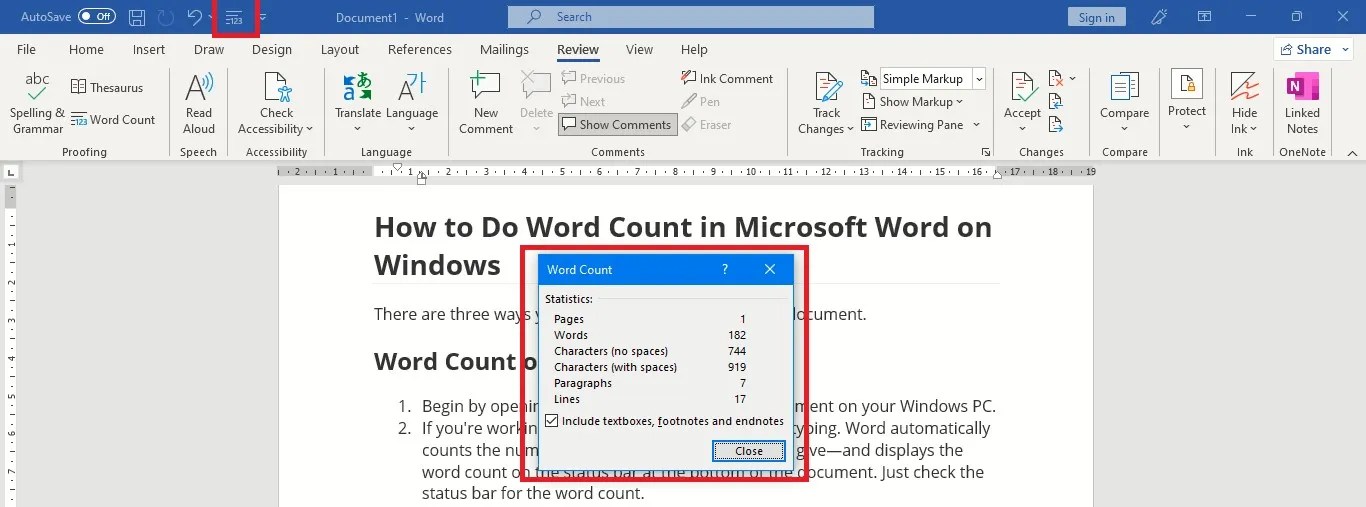 How to Do a Word Count in Microsoft Word