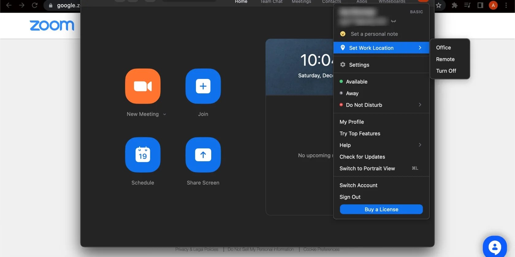 How to Set Your Work Location on Zoom