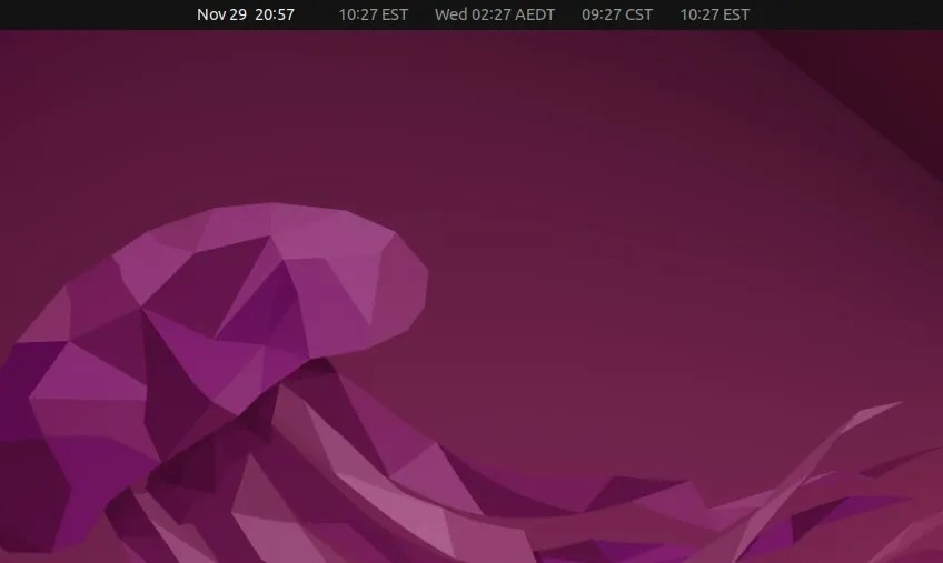 How to Display Clocks for Multiple Time Zones in Ubuntu