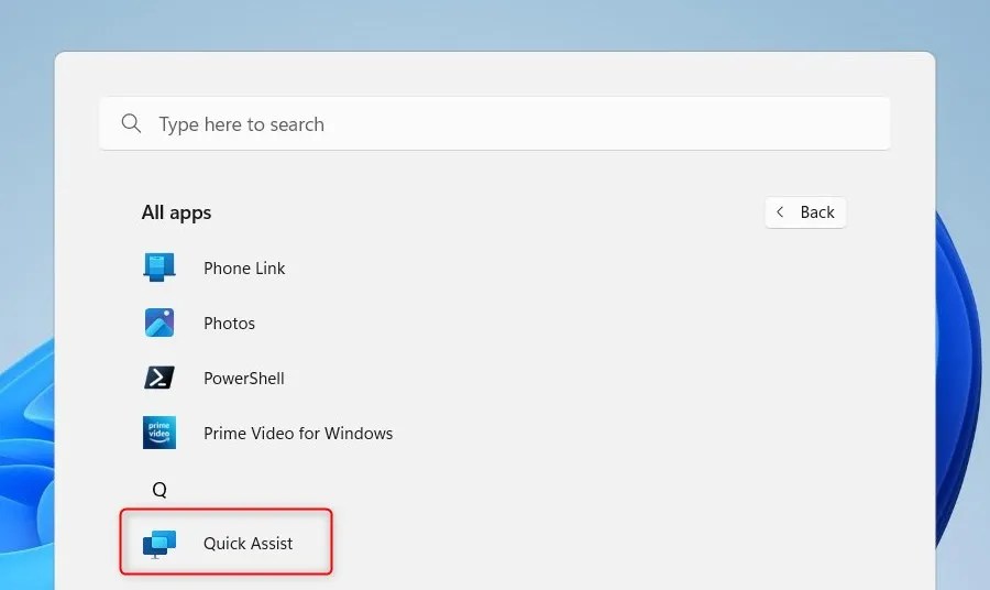 How to Start the Quick Assist Tool in Windows 11