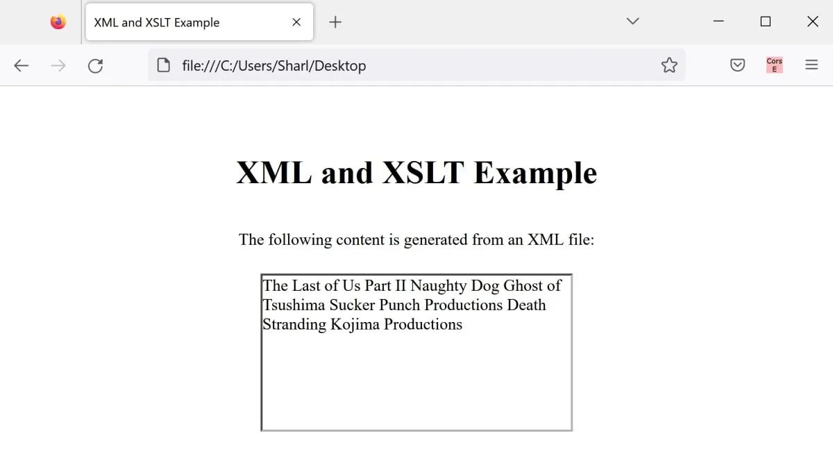 How to Use XSLT to Display XML Data on an HTML page