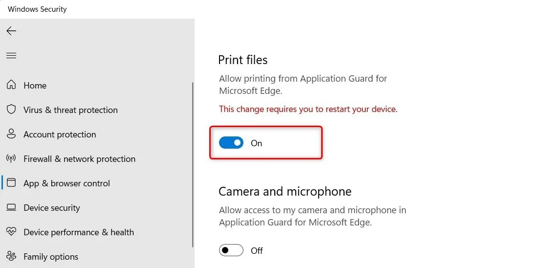 How to Enable Printing in Application Guard for Edge on Windows 11