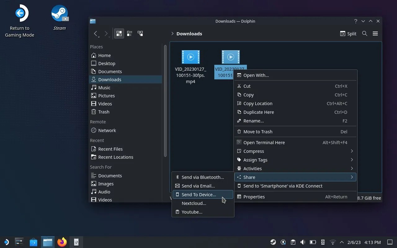 The Easiest Way to Transfer Files on Steam Deck KDE Connect