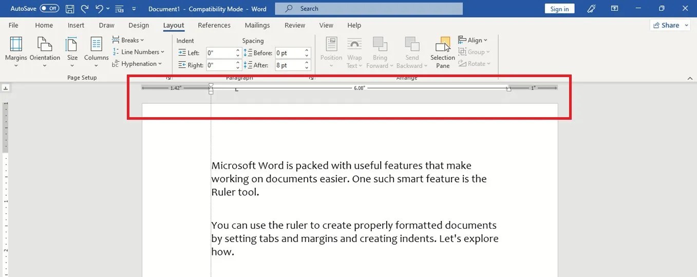 How to Use the Ruler in Microsoft Word