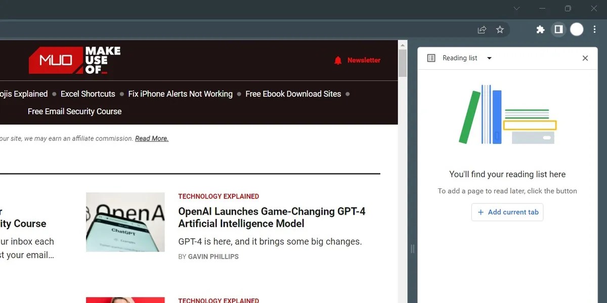How to Remove the Reading List From Google Chrome