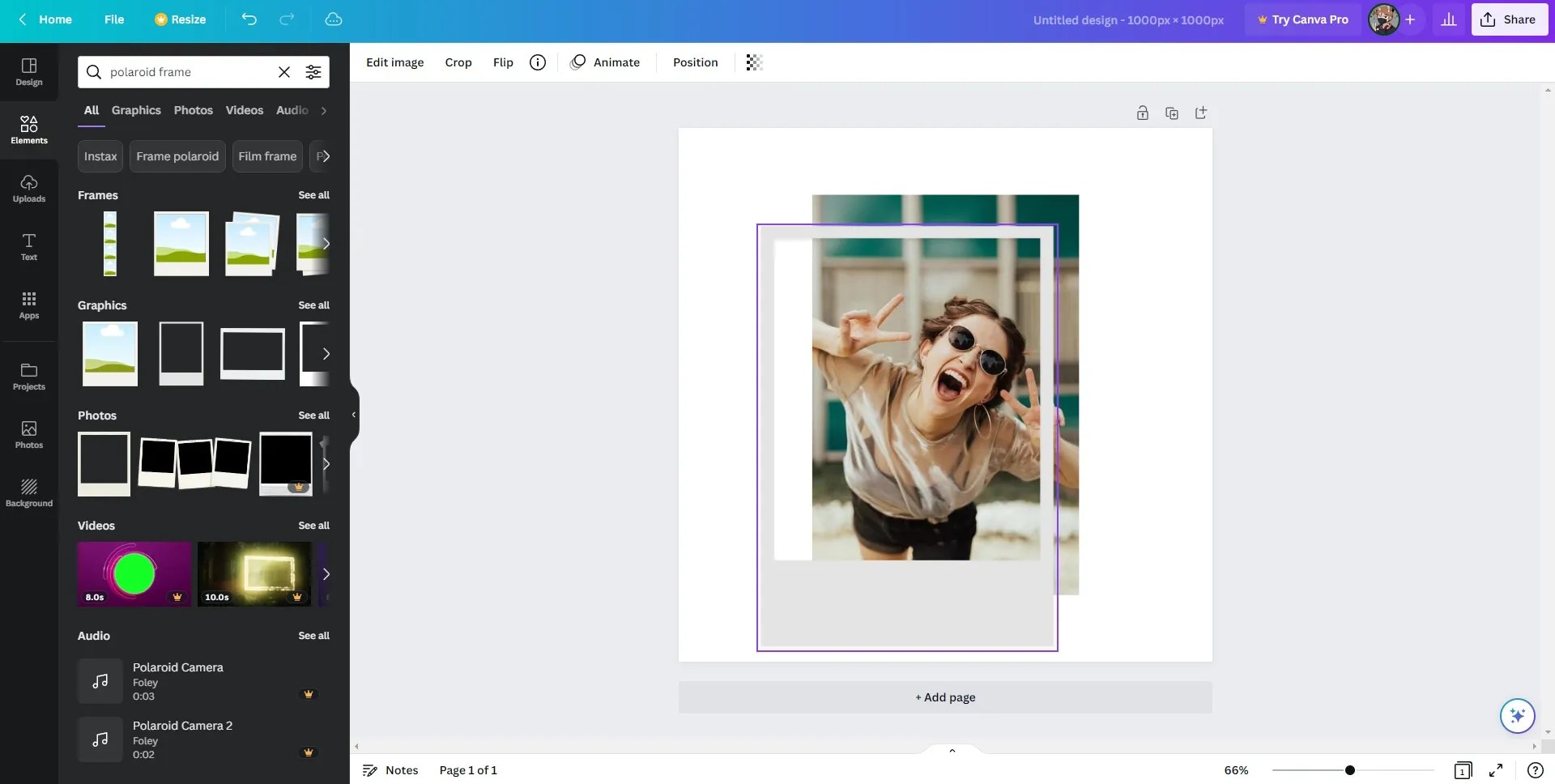 How to Create Printable PolaroidStyle Photos Using Canva