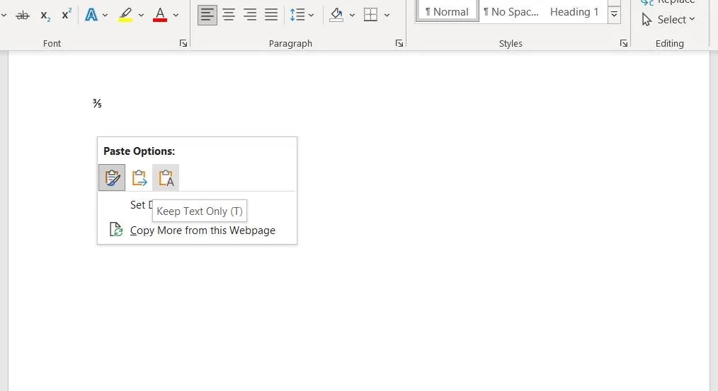 How to Input Fractions in Microsoft Word Documents