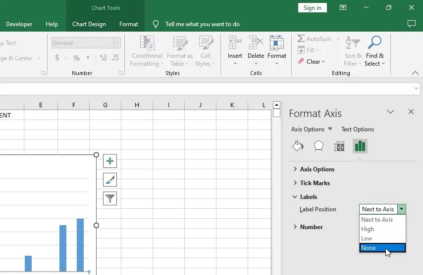 How to Show or Hide Chart Axes in Excel
