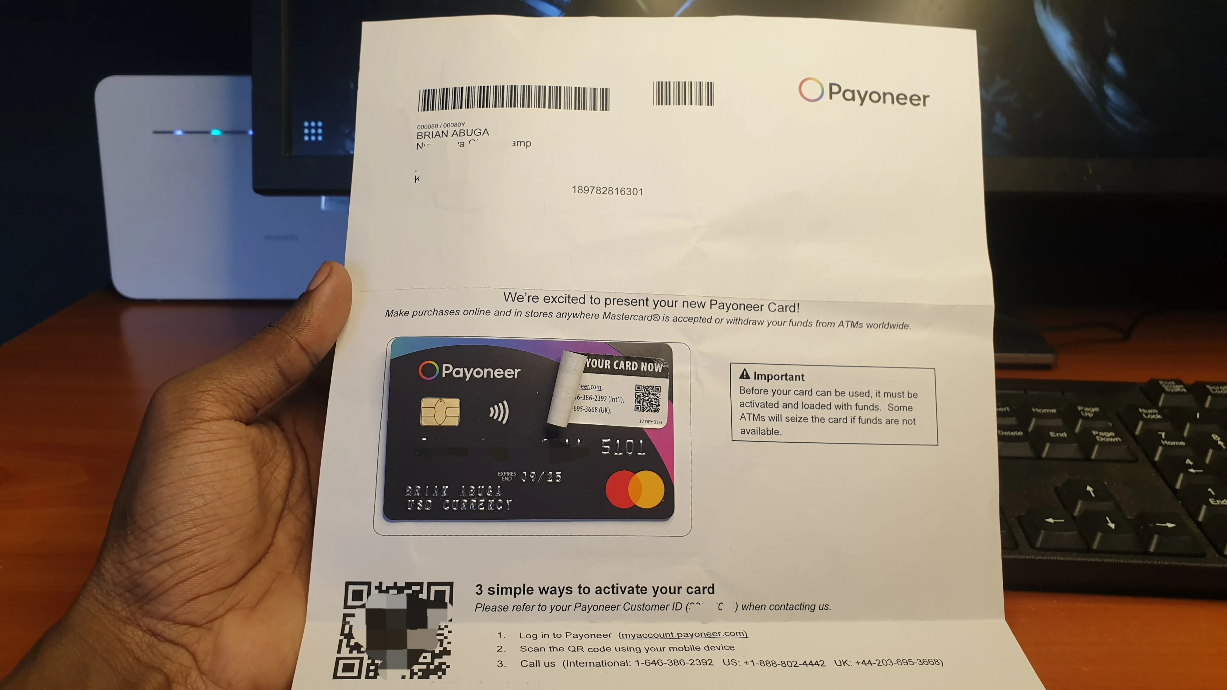 How to Order and Use the Payoneer Debit Card