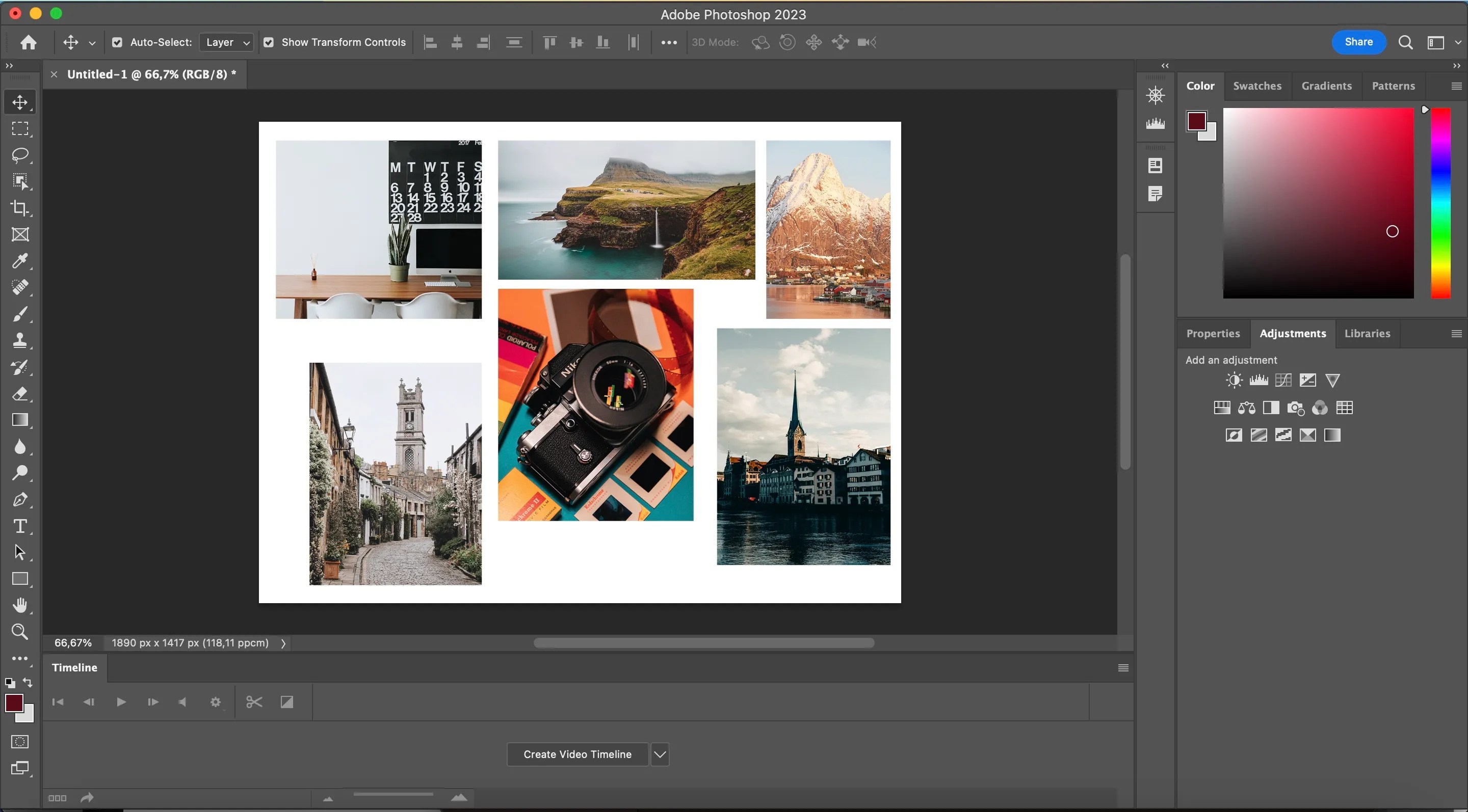 How to Create a Collage of Your Bucket List in