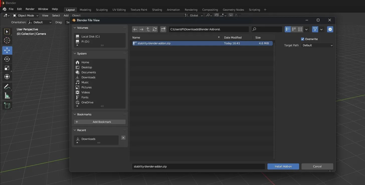 How to Install Stability for Blender to Create Images From Text Prompts