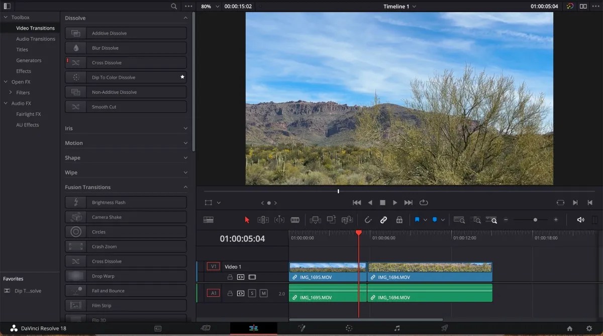How to Apply Premade Transitions to Your Videos in DaVinci Resolve