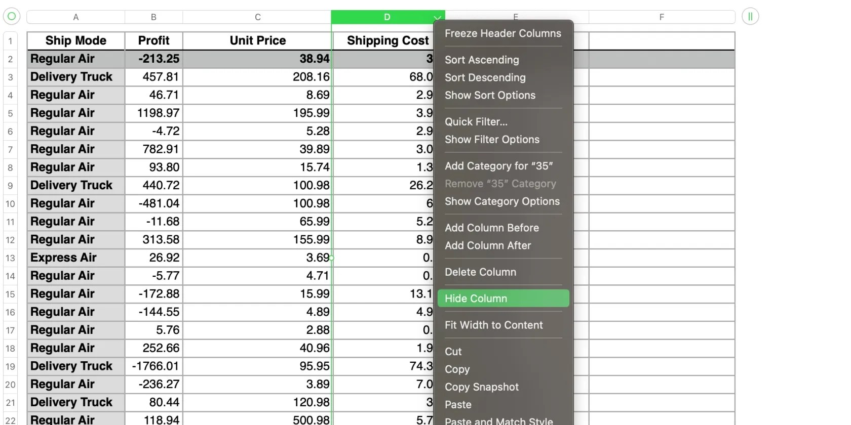 How to Freeze, Protect, Lock, and Hide Rows or Columns in Apple Numbers
