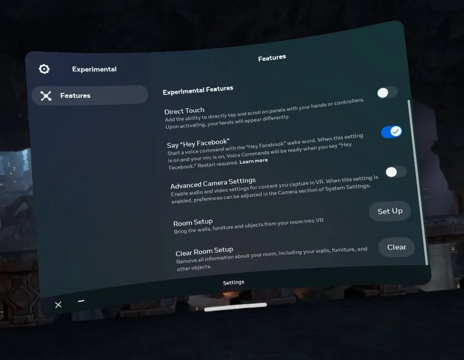 How to Turn On Optional and Experimental Quest 2 Control and Input Features