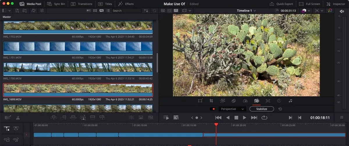 How to Fix Shaky Footage in DaVinci Resolve Using the Stabilization Feature