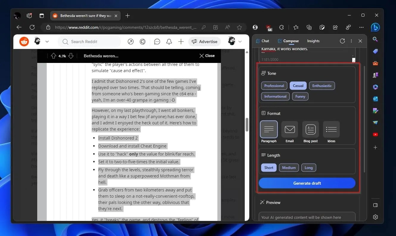 How to use the Bing AI sidebar in Edge · opsafetynow