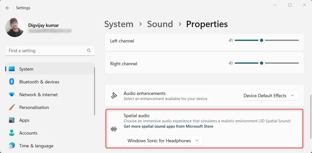 How to Enable Spatial Sound in Windows 11