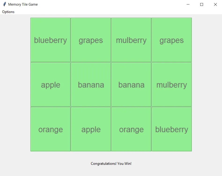 How to Build the Memory Tile Game Using Python