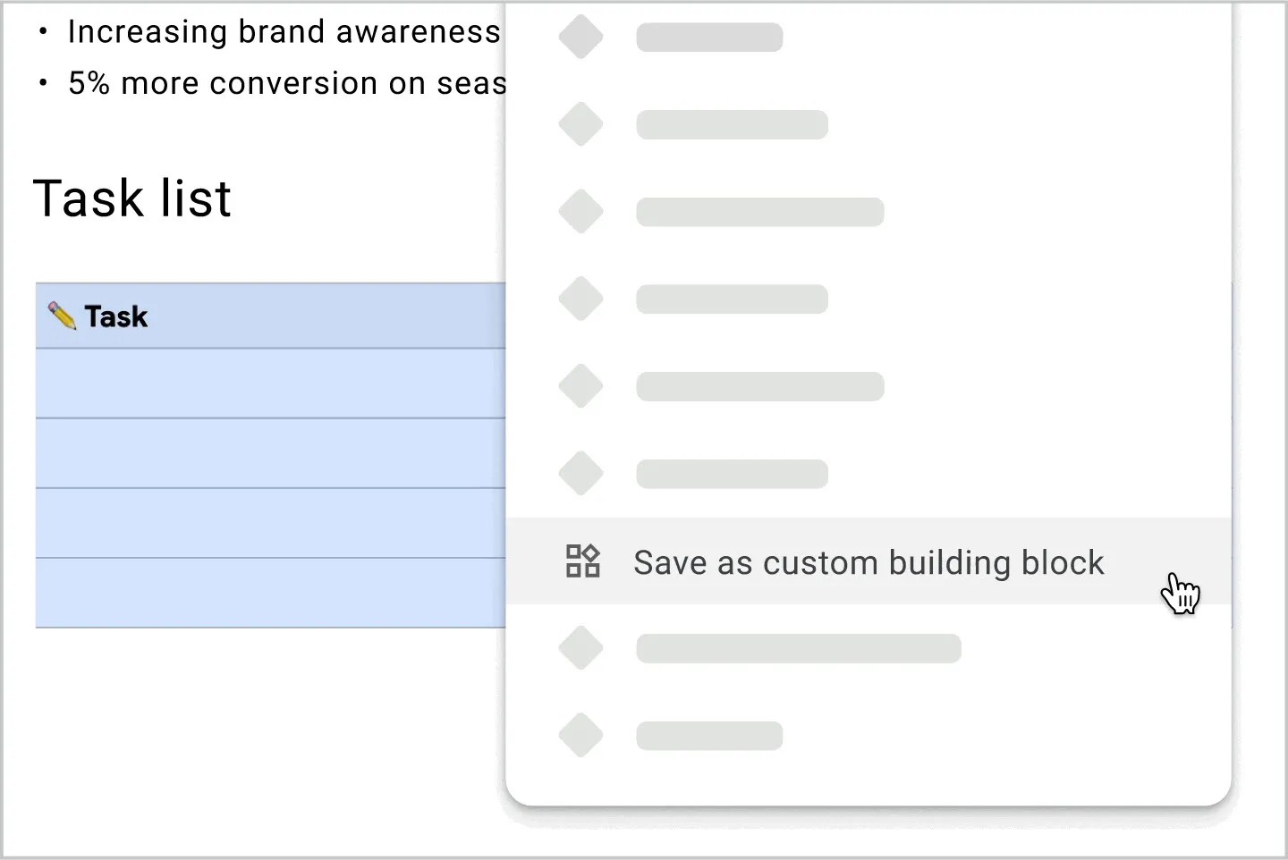 How to Use Custom Building Blocks in Google Docs