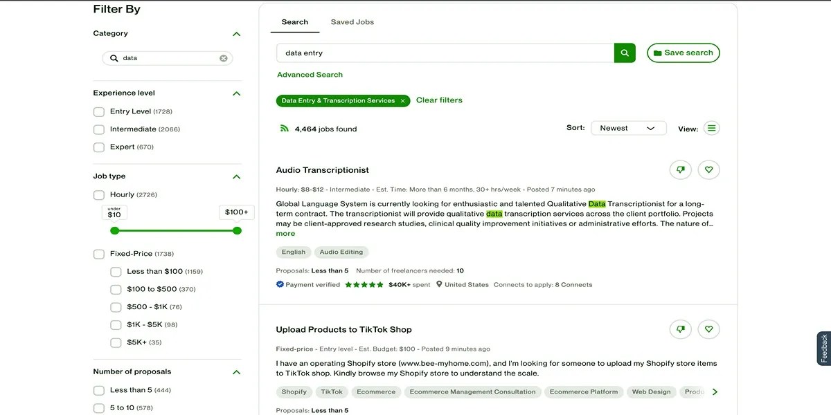 The 5 Best sites to Find Data Entry Jobs Online