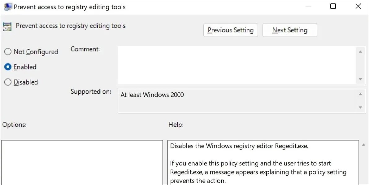 How to Disable or Enable Registry Editor Access in Windows 11