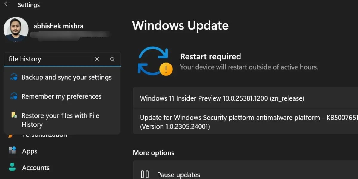 8 Ways to Open the File History in Windows 11