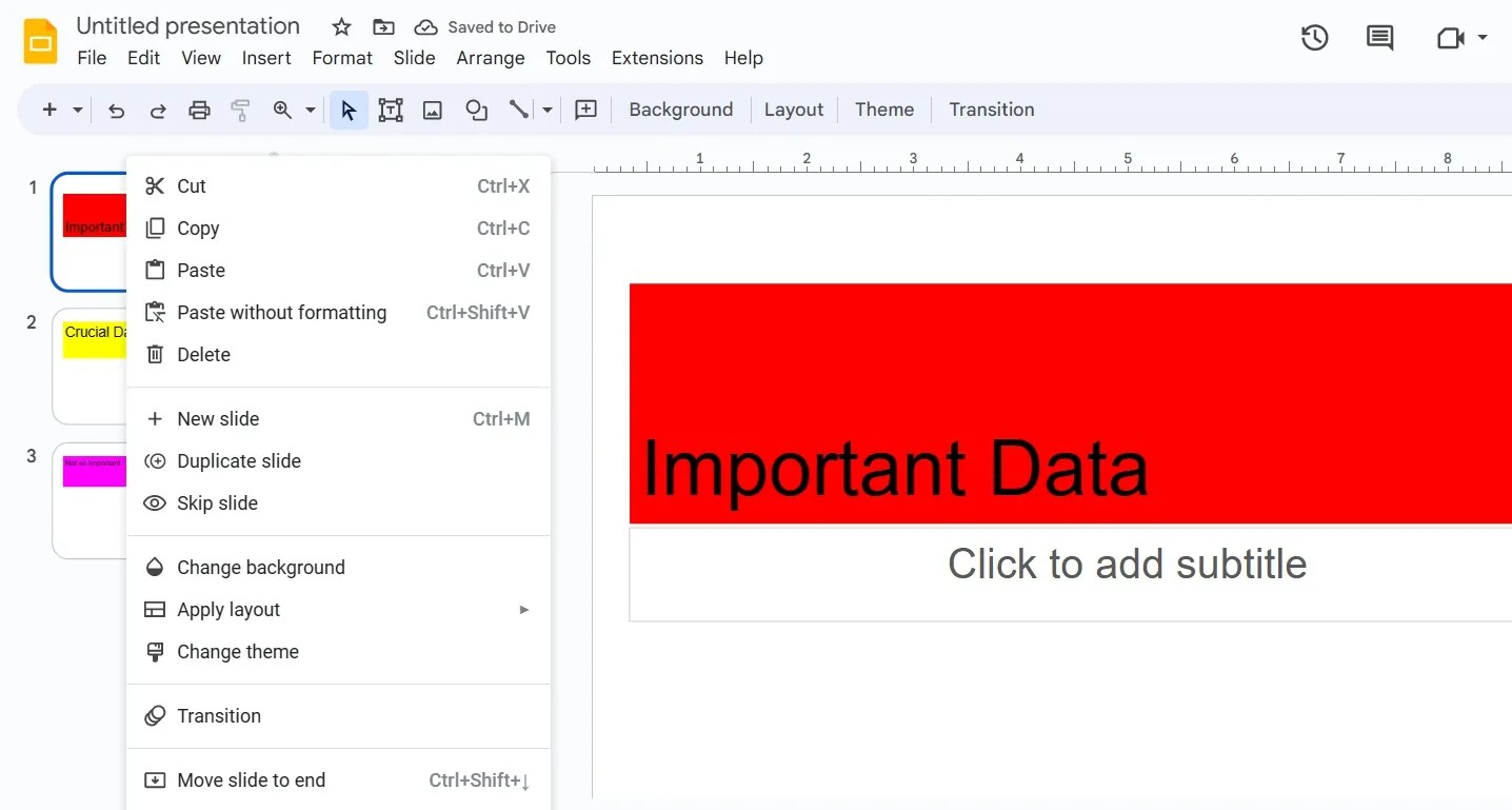 How to Hide a Slide in Google Slides