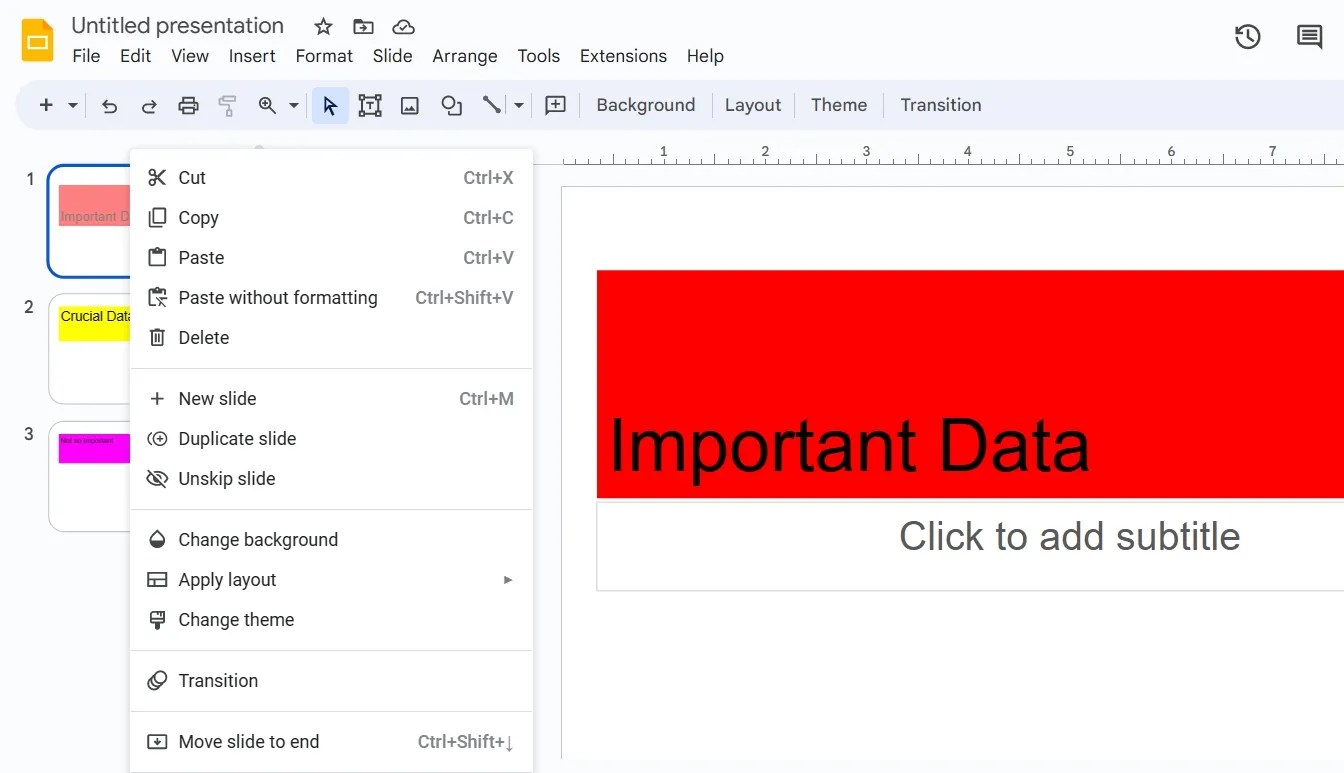 How to Hide a Slide in Google Slides