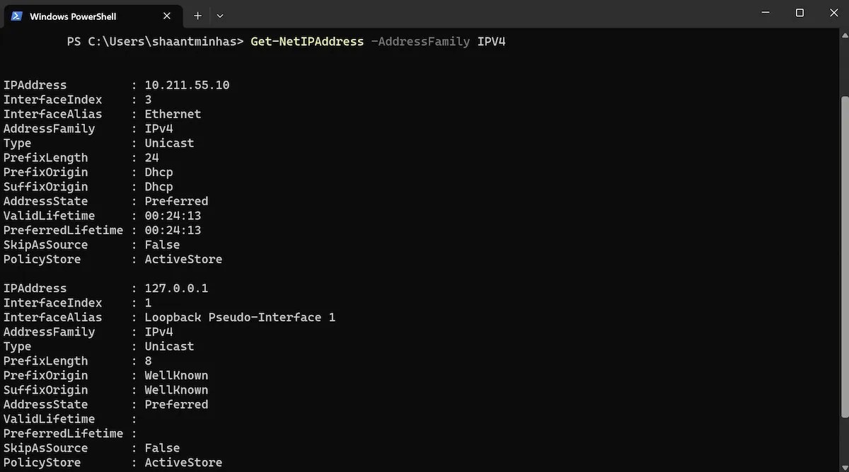 How to Find Your IP or MAC Address on Windows Using PowerShell
