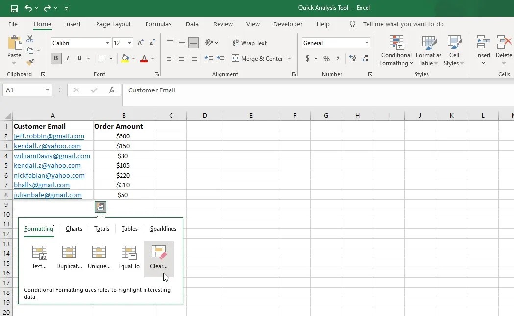 How to Use the Quick Analysis Tool in Excel