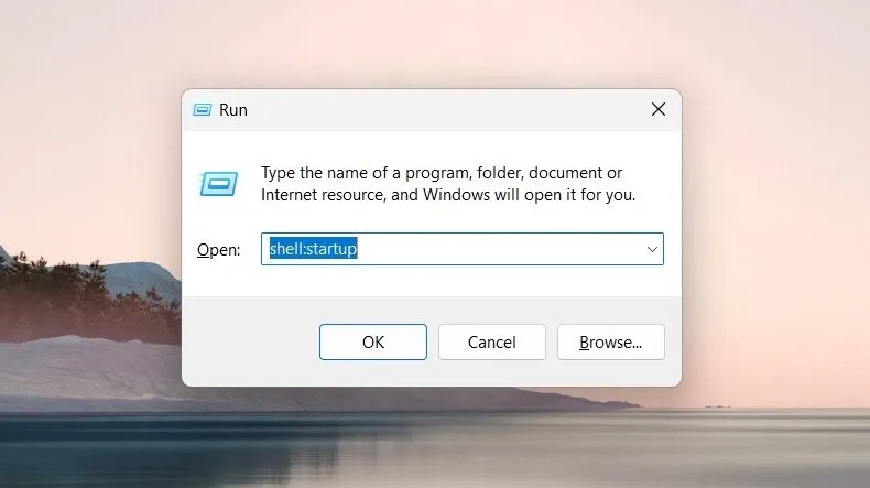 Open Startup Folder Using Run Command
