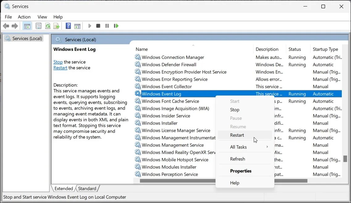 How to Fix the Event Viewer Not Working in Windows 11