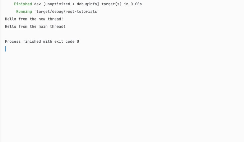 result from spawning threads with Rust