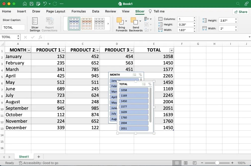 How to Use a Slicer to Filter a Table in Microsoft Excel