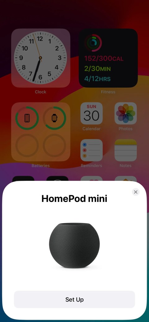 Apple HomePod mini iOS set up prompt