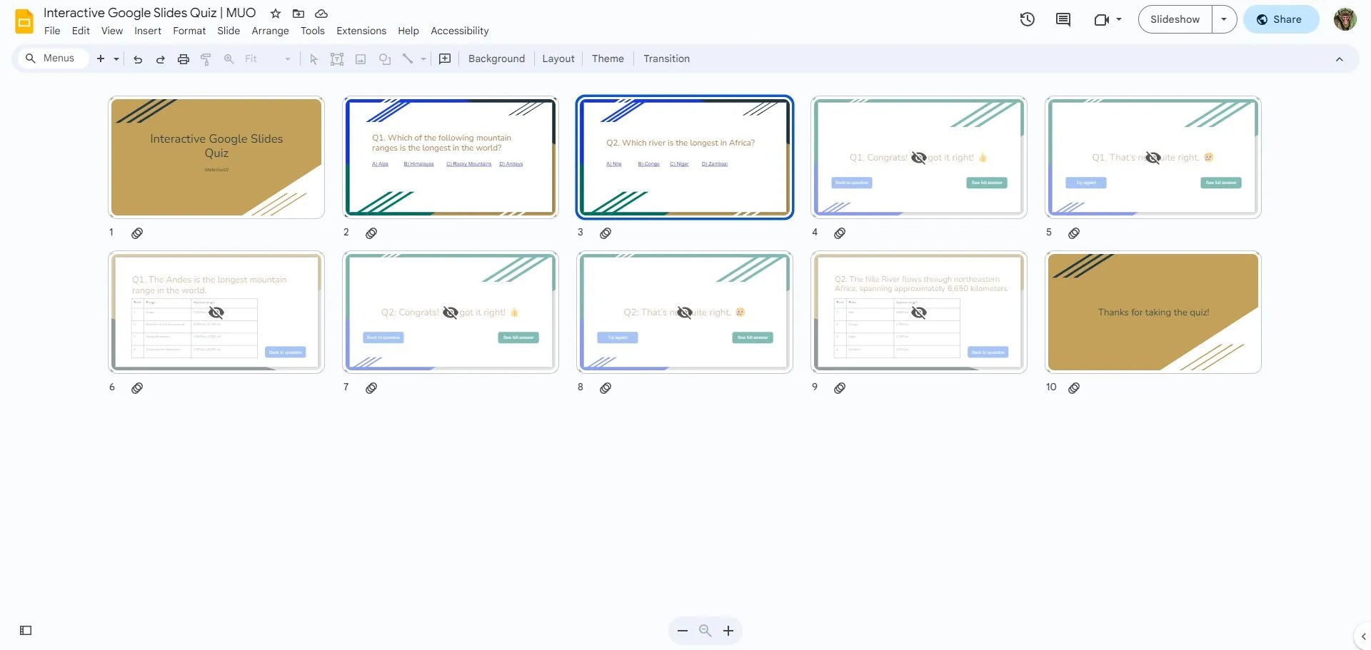 How to Create an Interactive Quiz in Google Slides