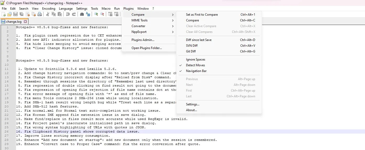 How to Make Notepad++ Compare Two Files With a Plugin