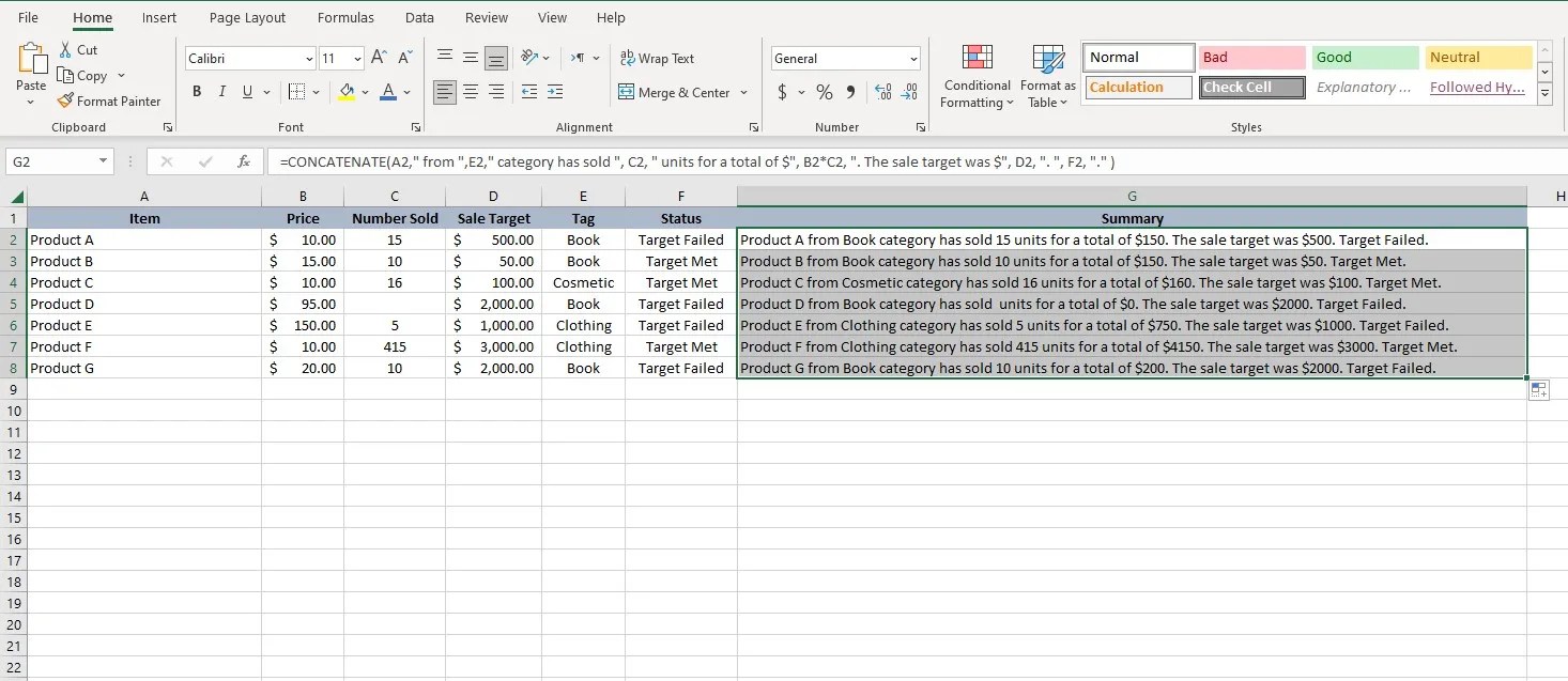 How to Use the CONCATENATE and CONCAT Functions to Join Text in Excel