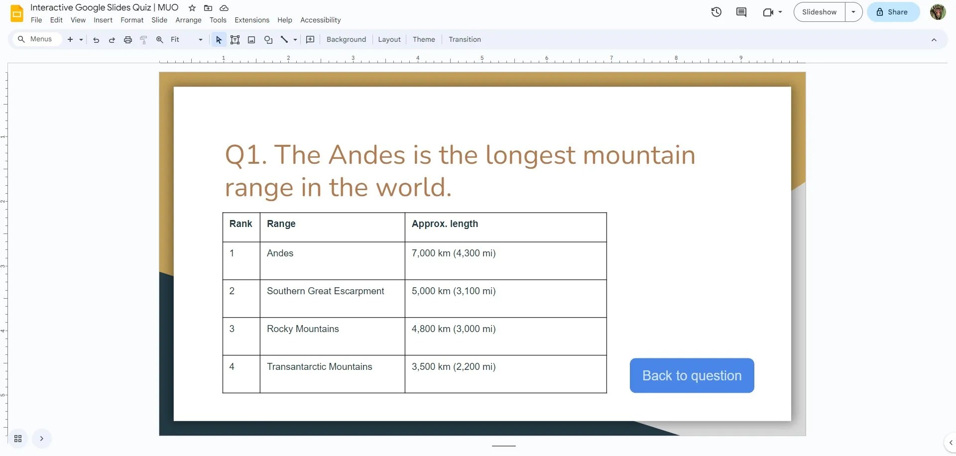 How to Create an Interactive Quiz in Google Slides