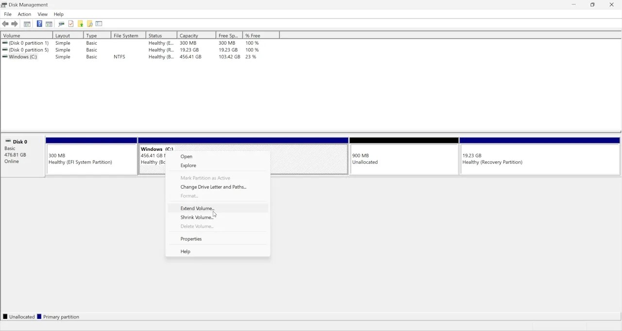 How to Fix a Grayed Out "Extend Volume" Option in Disk Management for