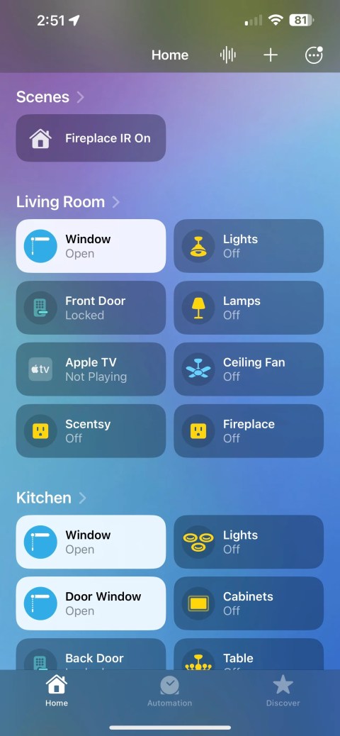 Home App iOS 16 IR Device Scene
